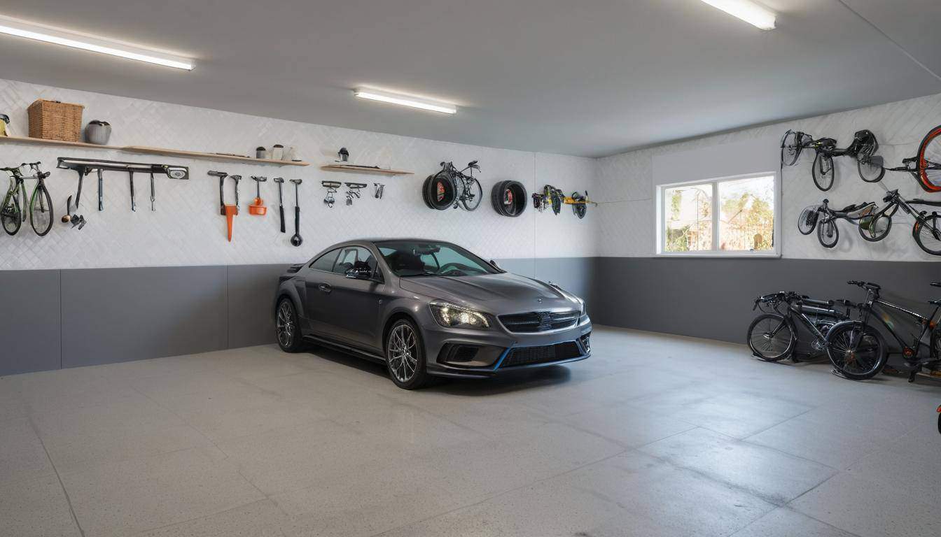 Tranquil garage interior design