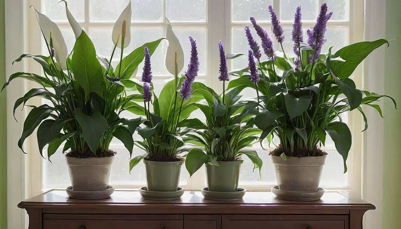 Tranquil indoor plant display