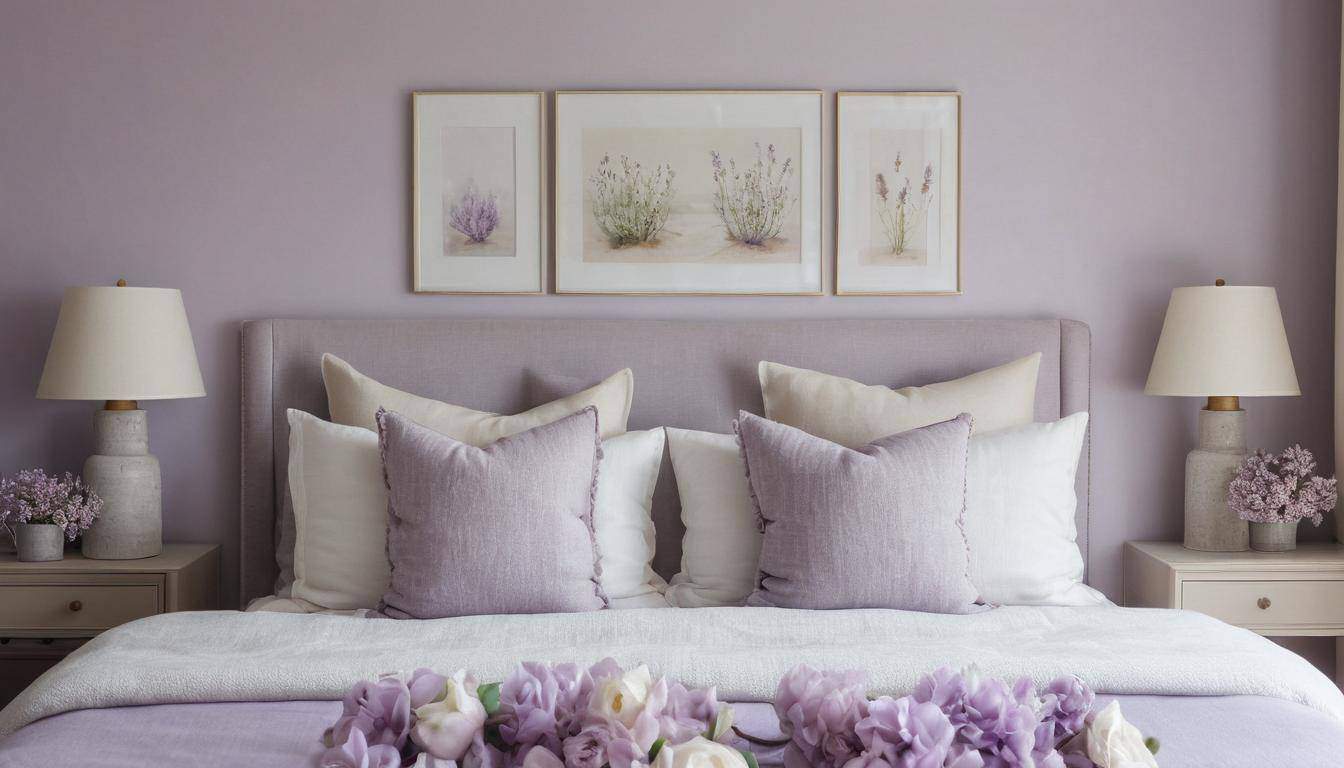 Tranquil lavender guest room