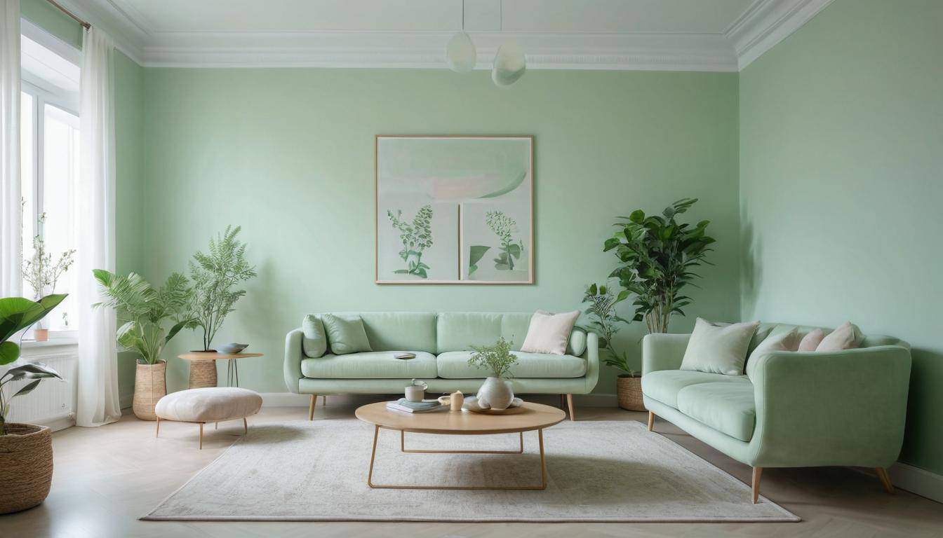 Tranquil pale green room