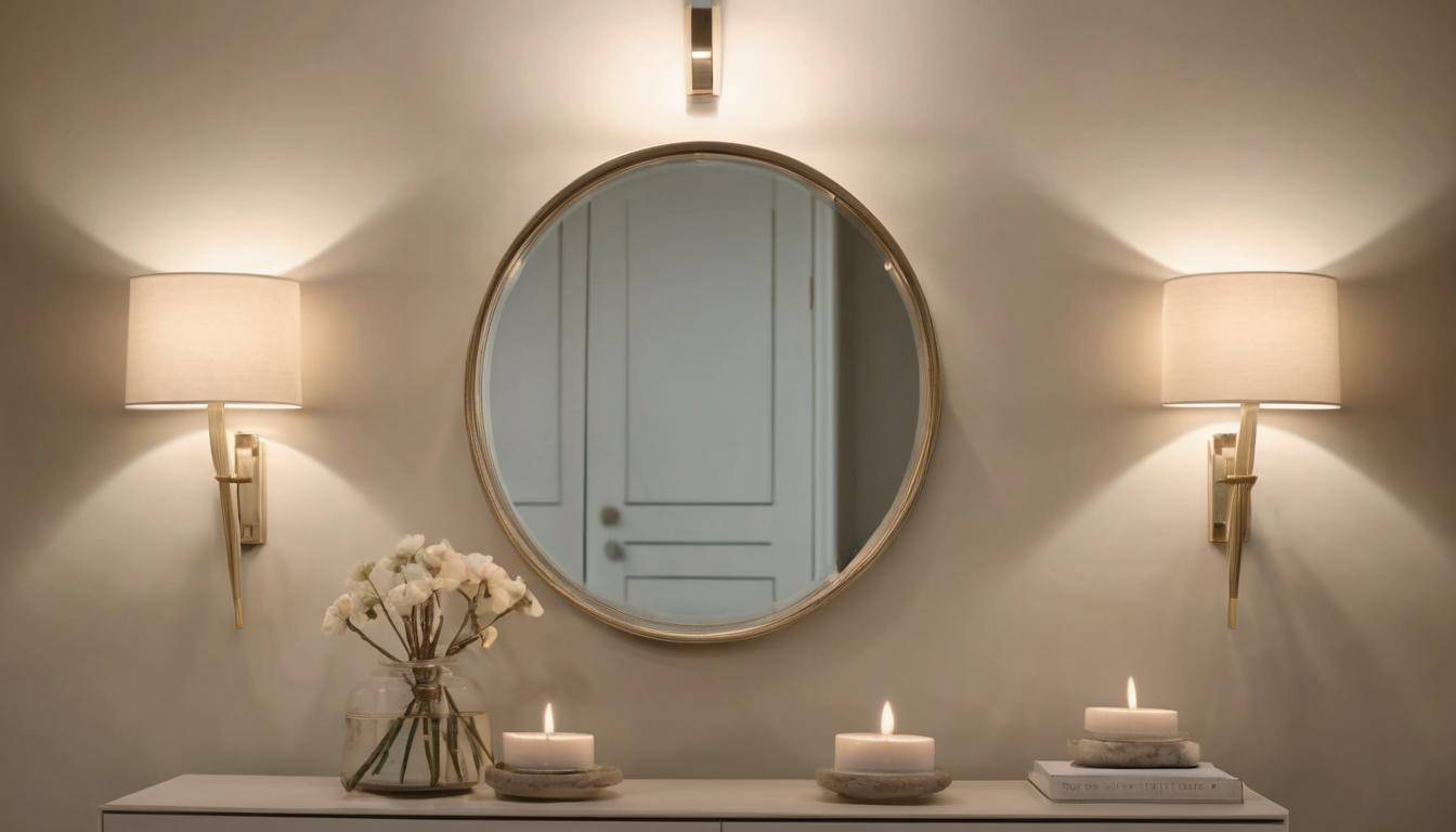 Tranquil room with wall sconces