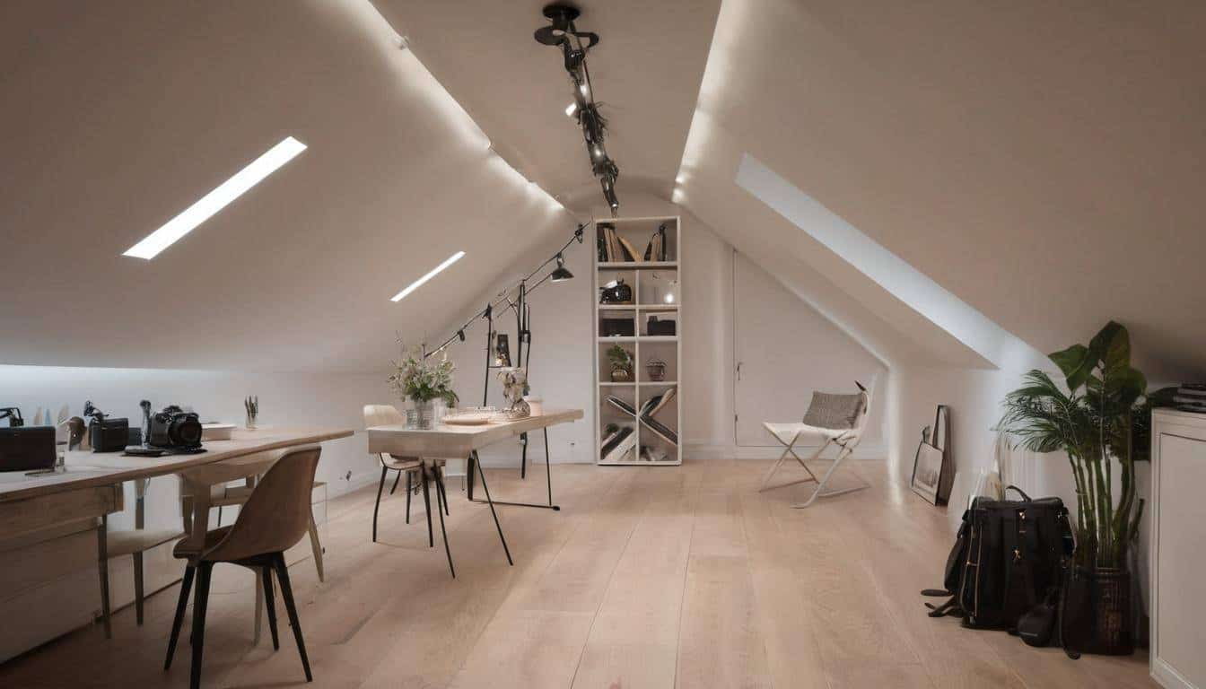 Versatile attic track lighting