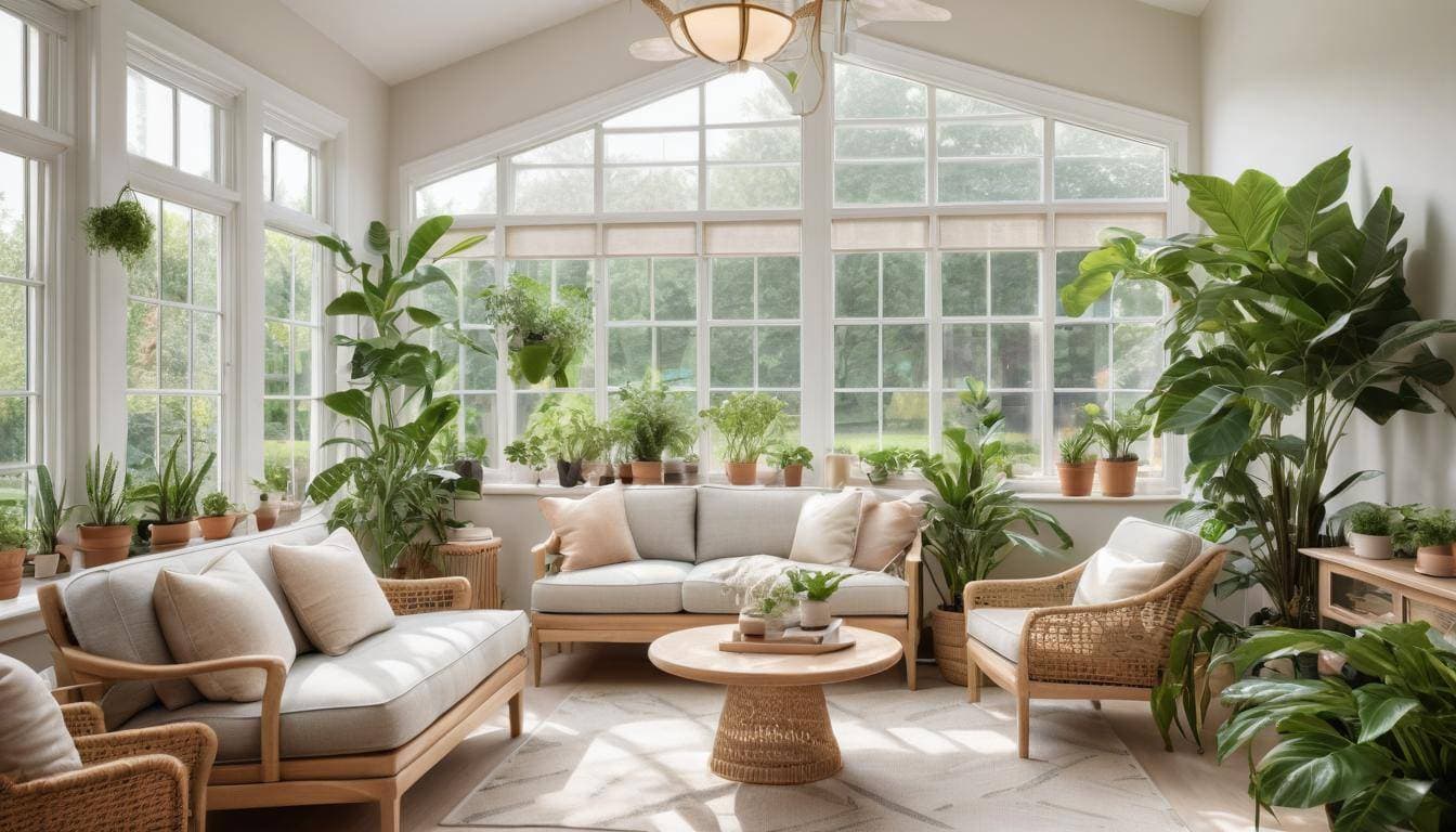 Versatile sunroom layout