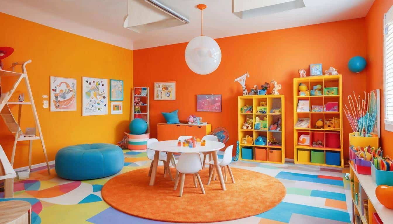 Vibrant educational playroom