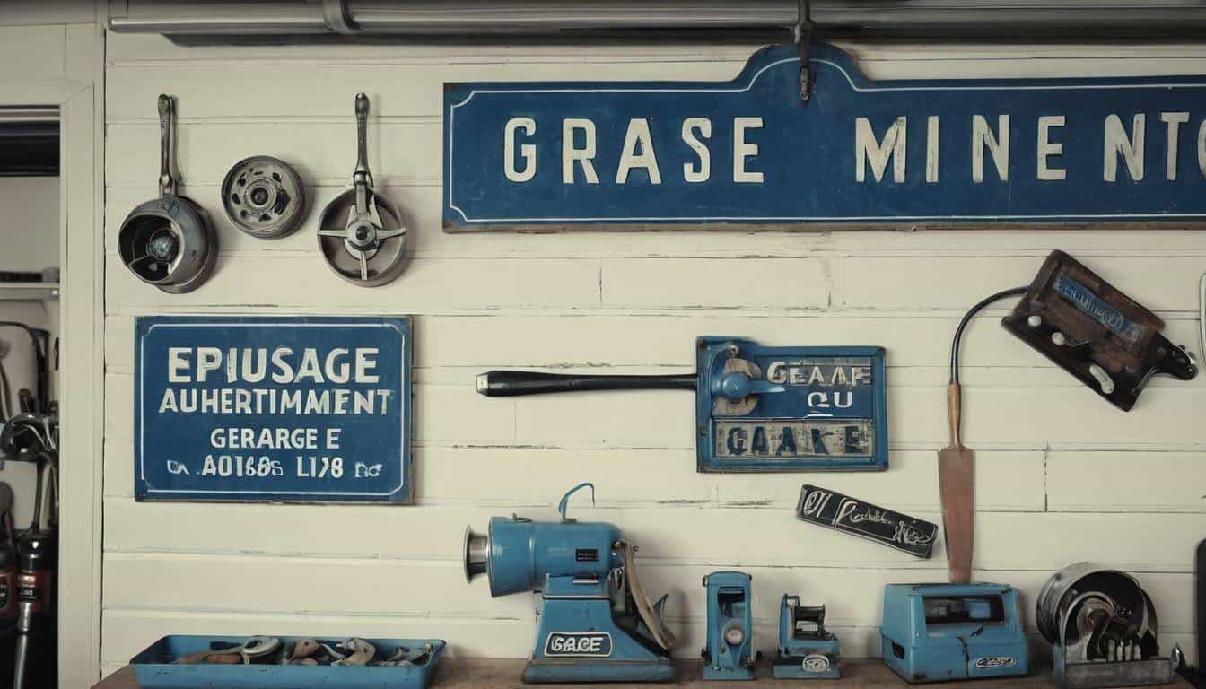 Vintage garage signage