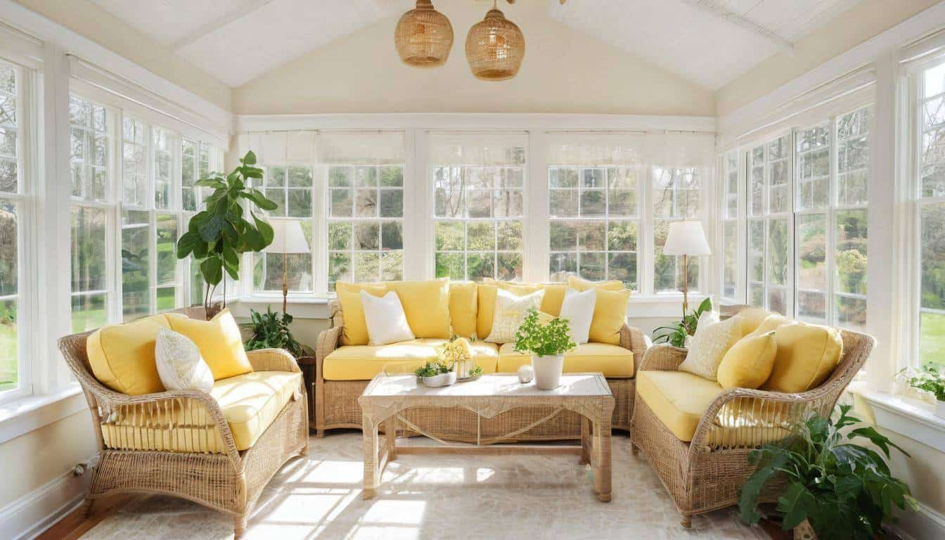 Warm and cozy sunroom