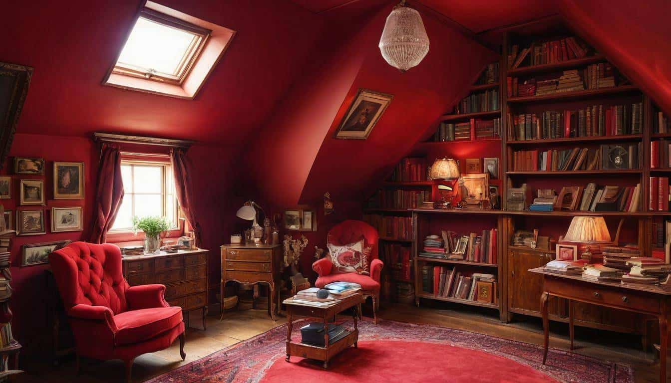 Warm red attic