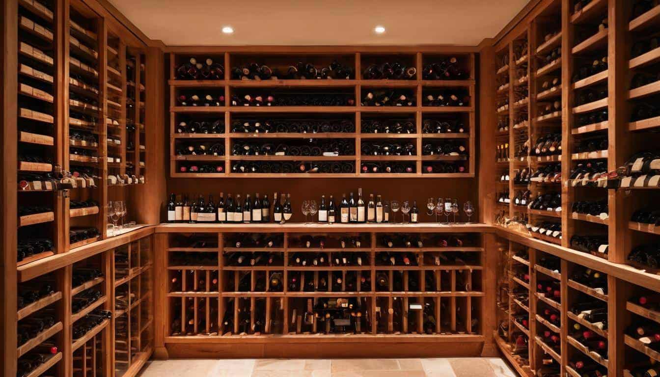 Well-organized wine cellar