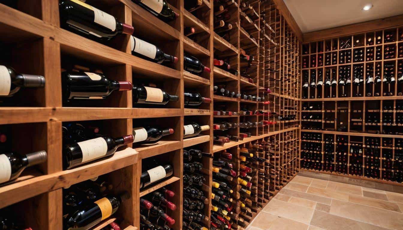 Well-organized wine racks