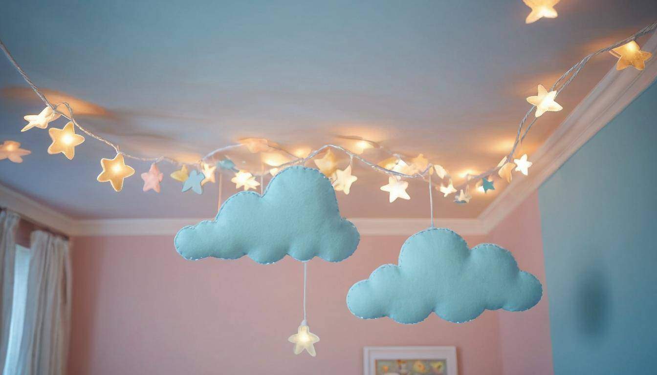 Whimsical ceiling decor for kids