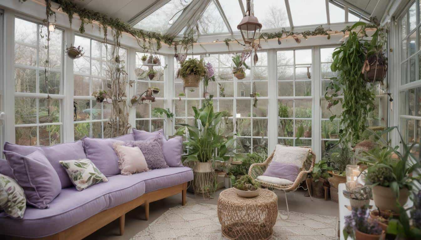 Whimsical nature-inspired sunroom