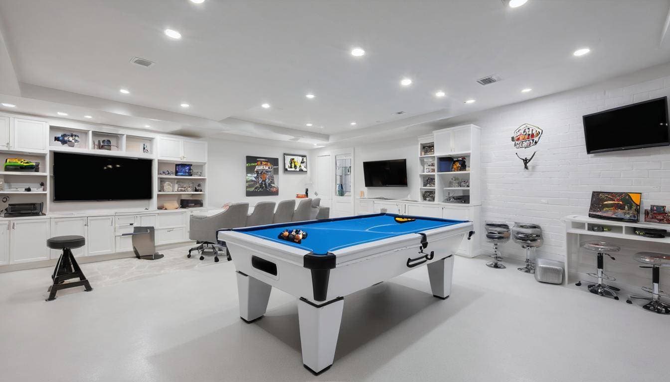 White game room conversion