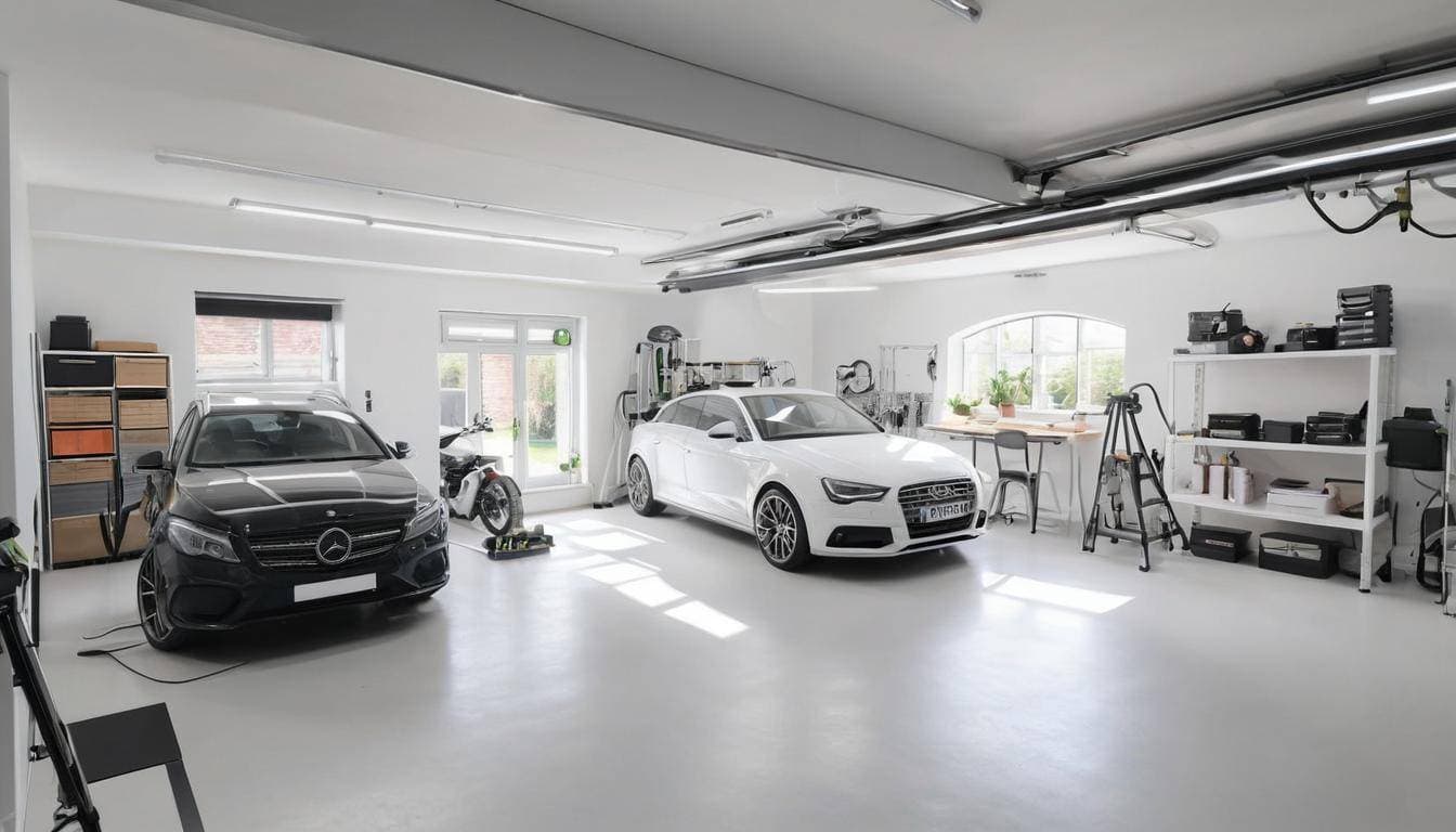 White garage conversion