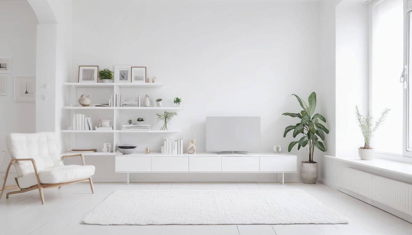 White minimalist room tranquility