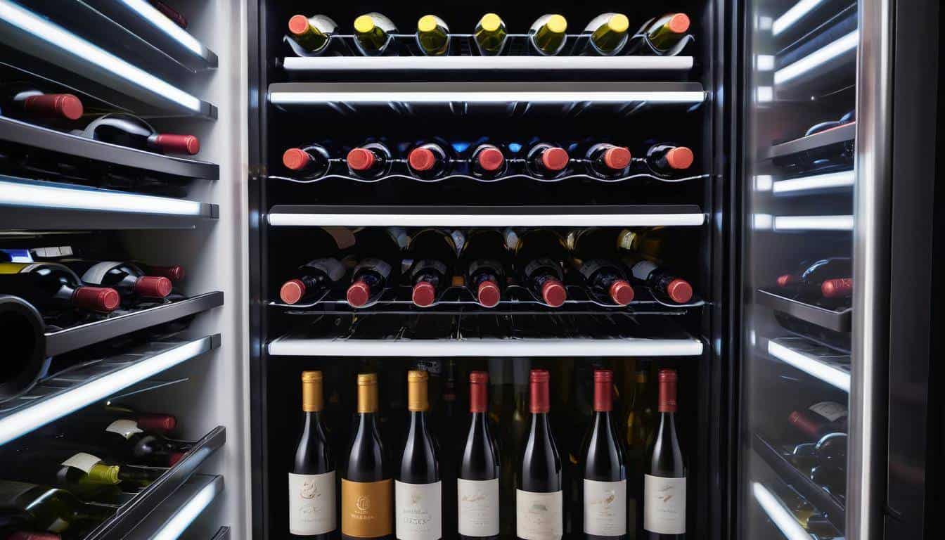 Wine bottle fridge display