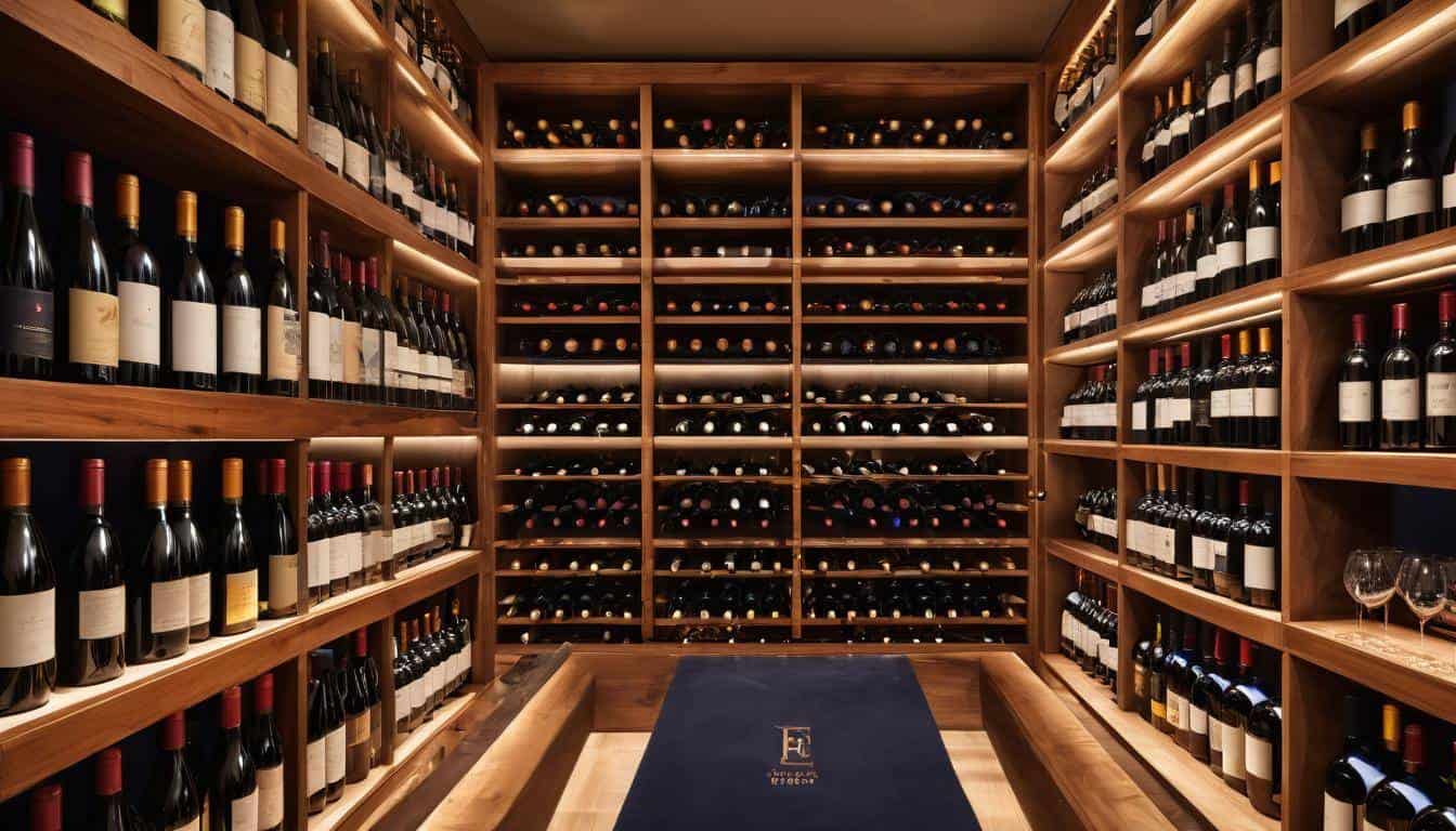 Wine cellar display with proper lighting