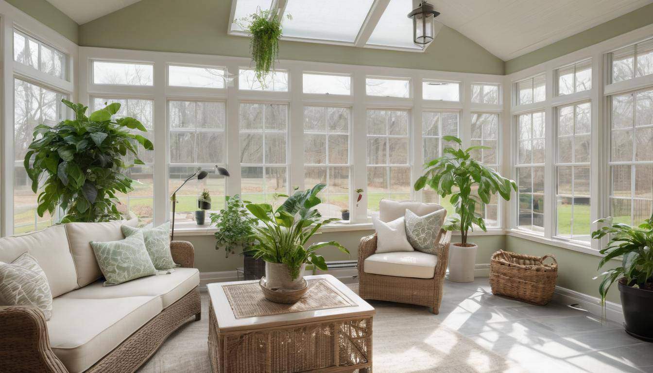 Year-round temperature-controlled sunroom