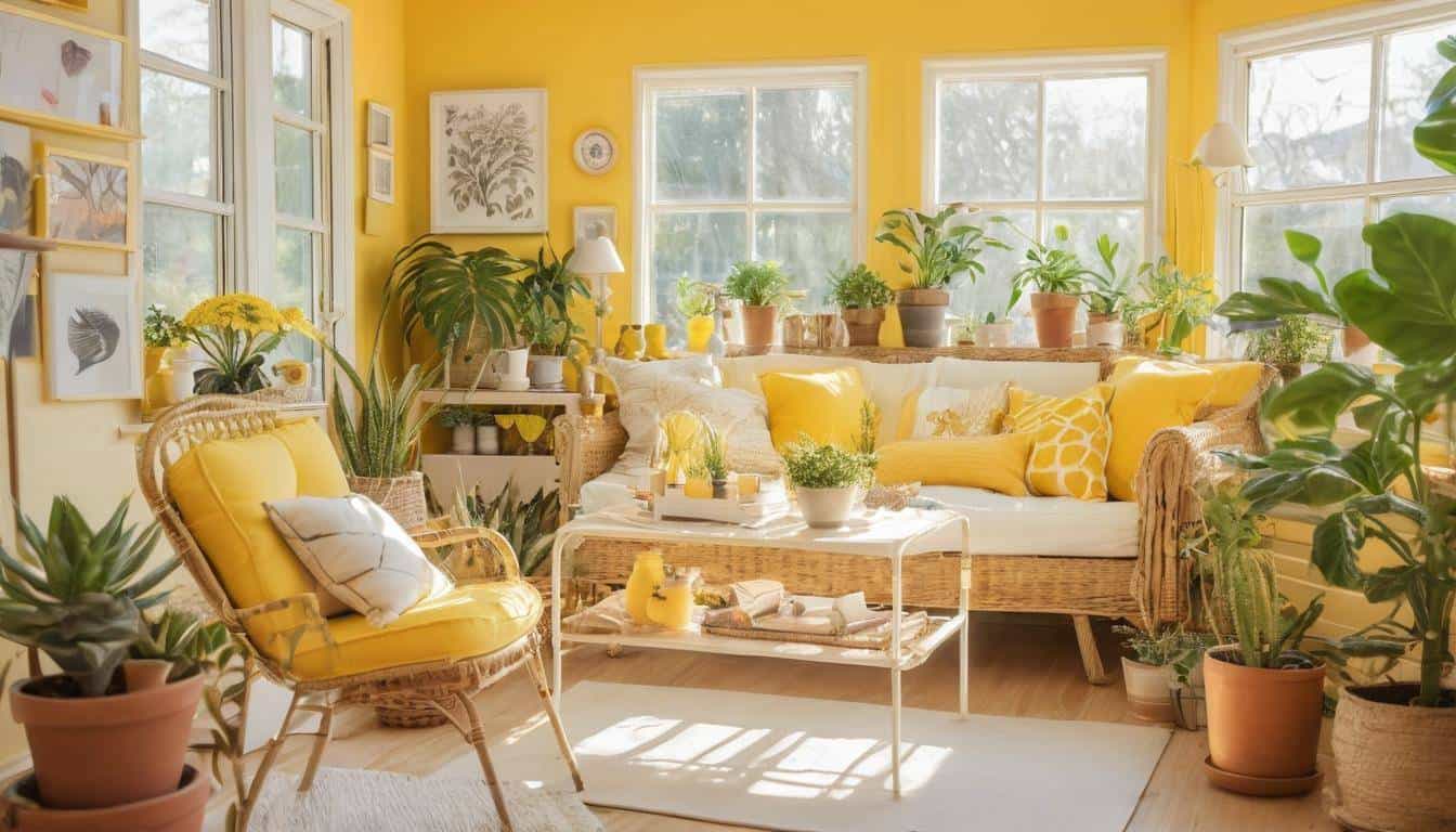 Yellow sunlit creative haven