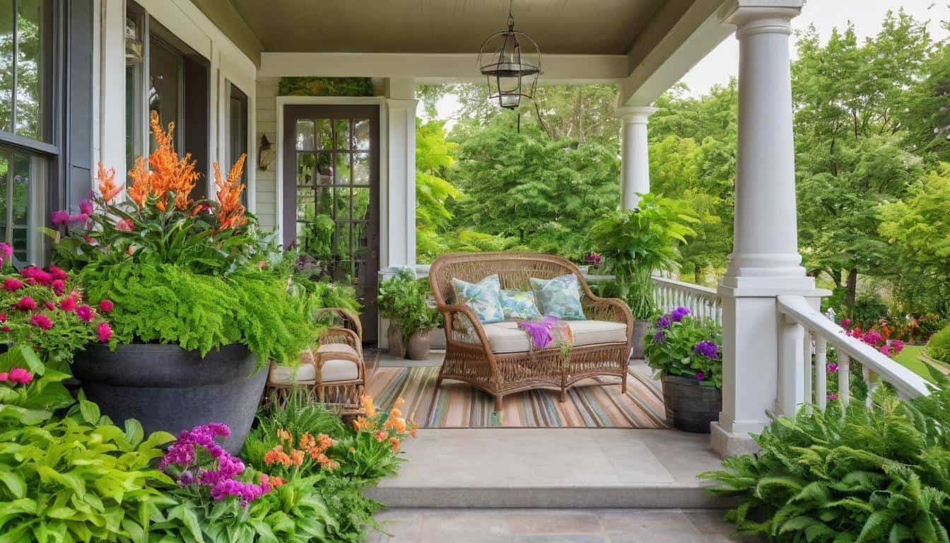 Beautiful porch garden design