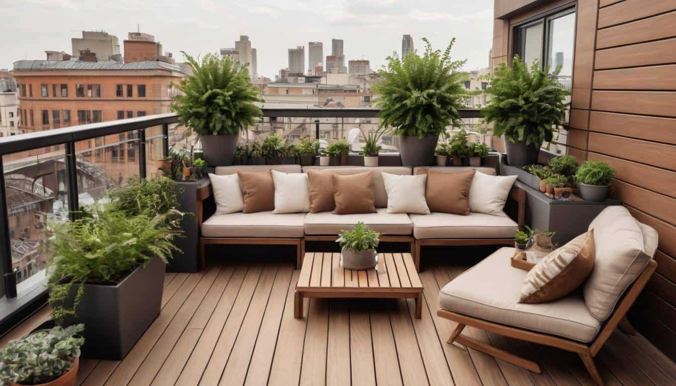 Brown rooftop retreat