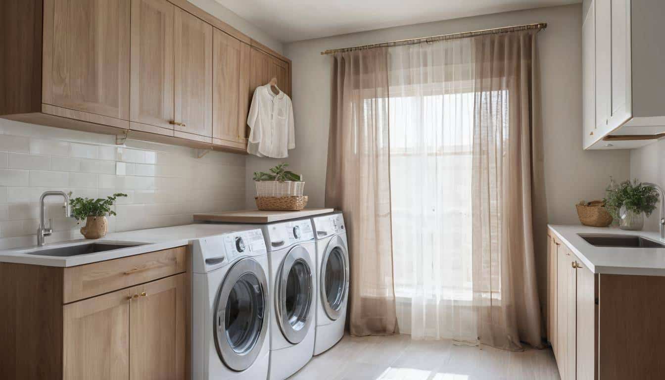 Chic laundry room decor