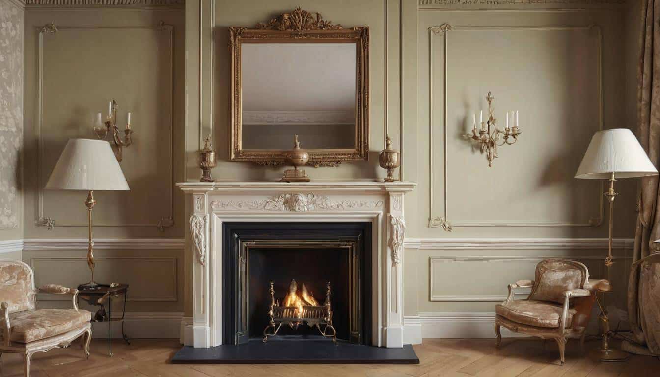 Classic moldings fireplace