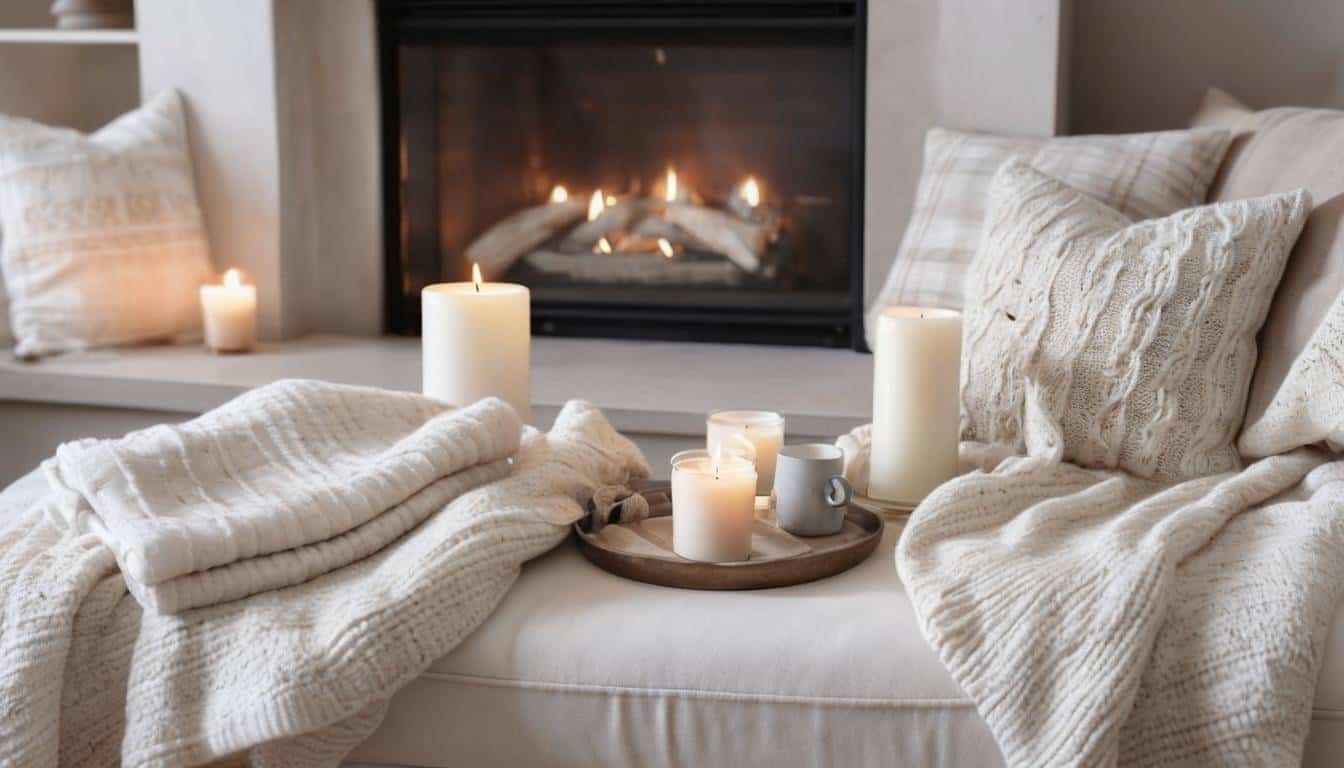 Cozy White Fireplace Decor