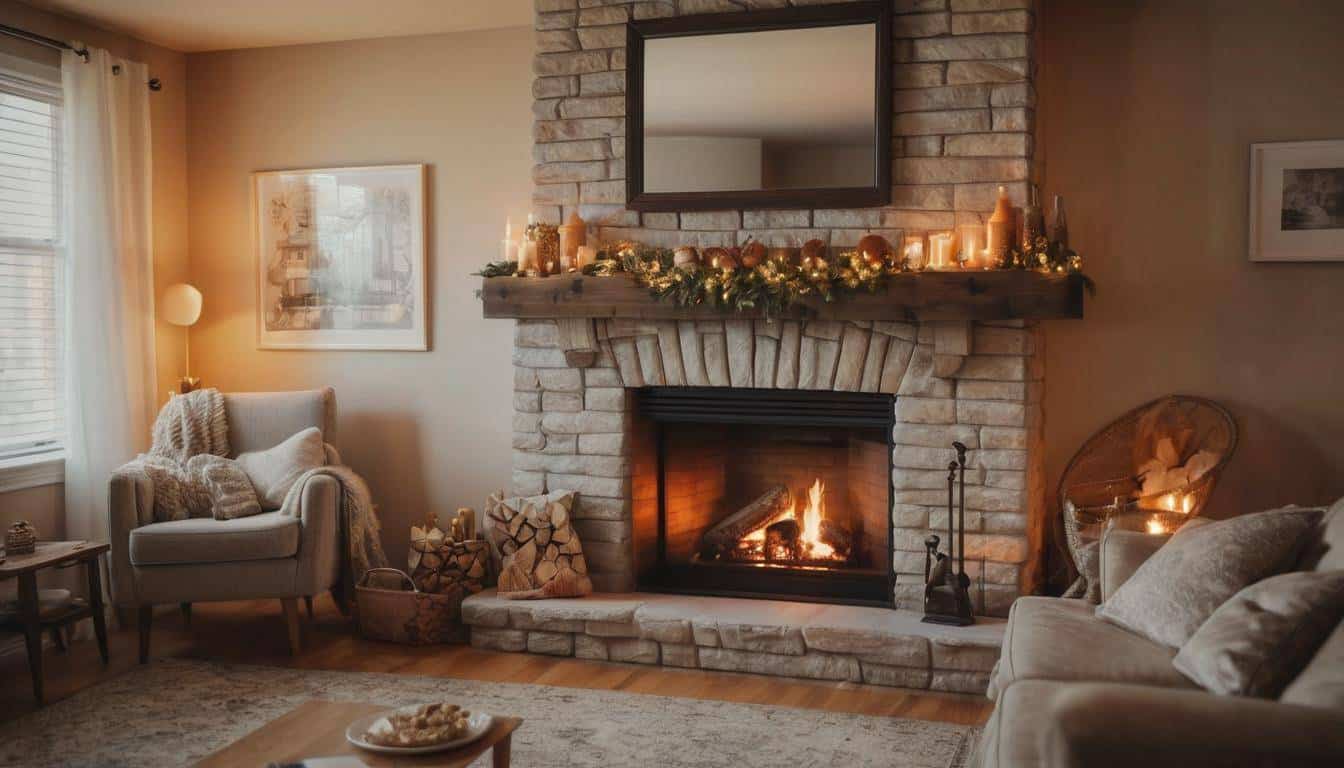 Cozy family fireplace