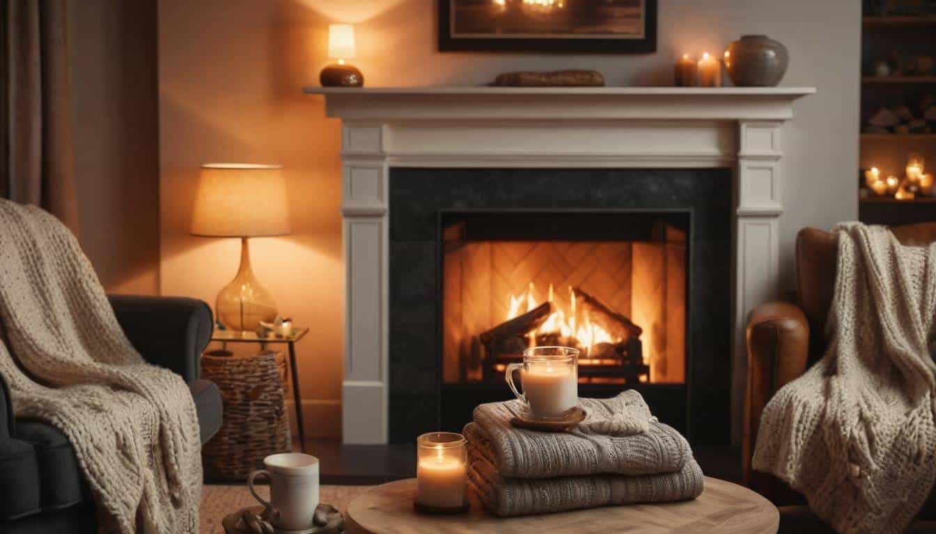 Cozy fireside ambiance