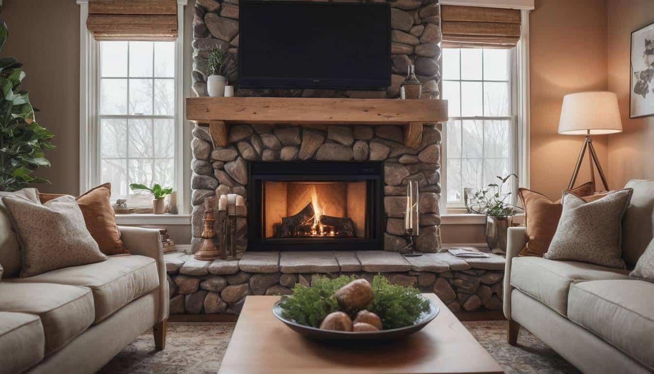 Cozy focal fireplace design