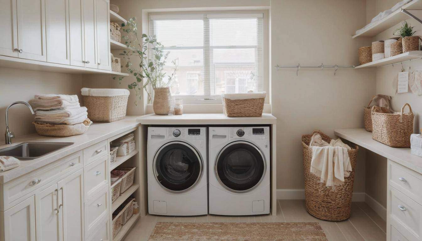 Cozy organized laundry room