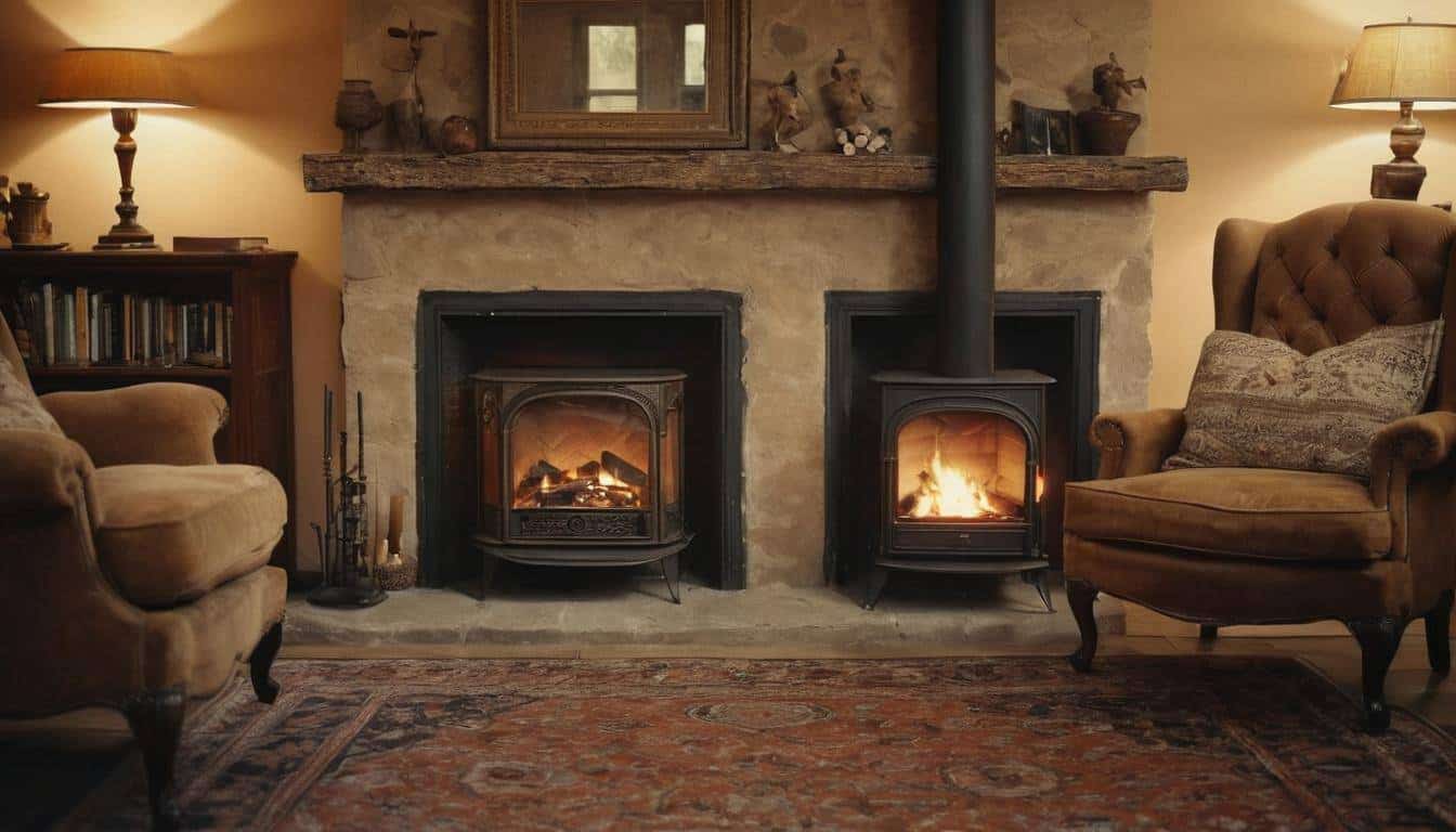 Cozy traditional fireplace