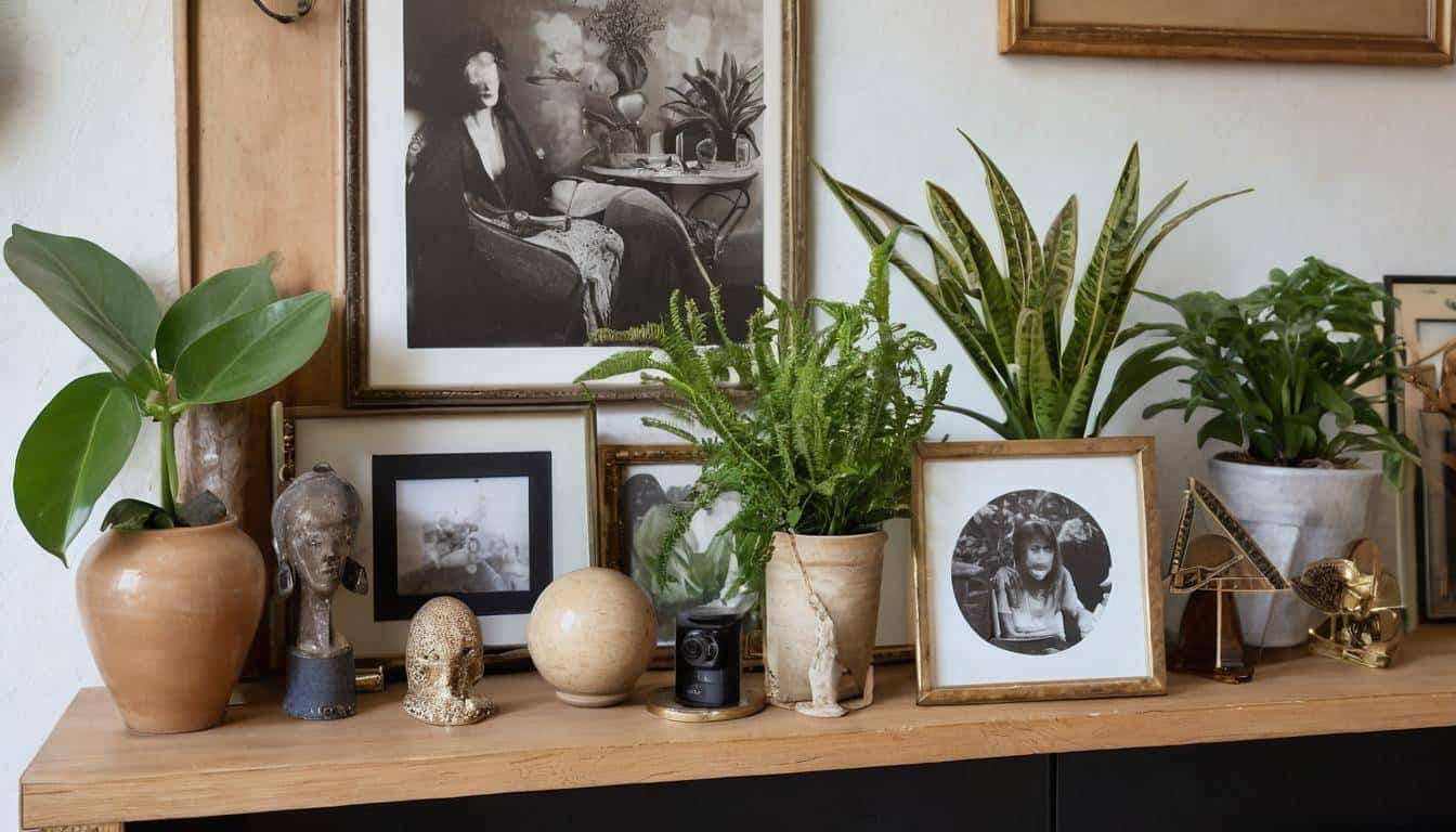 Eclectic decor display