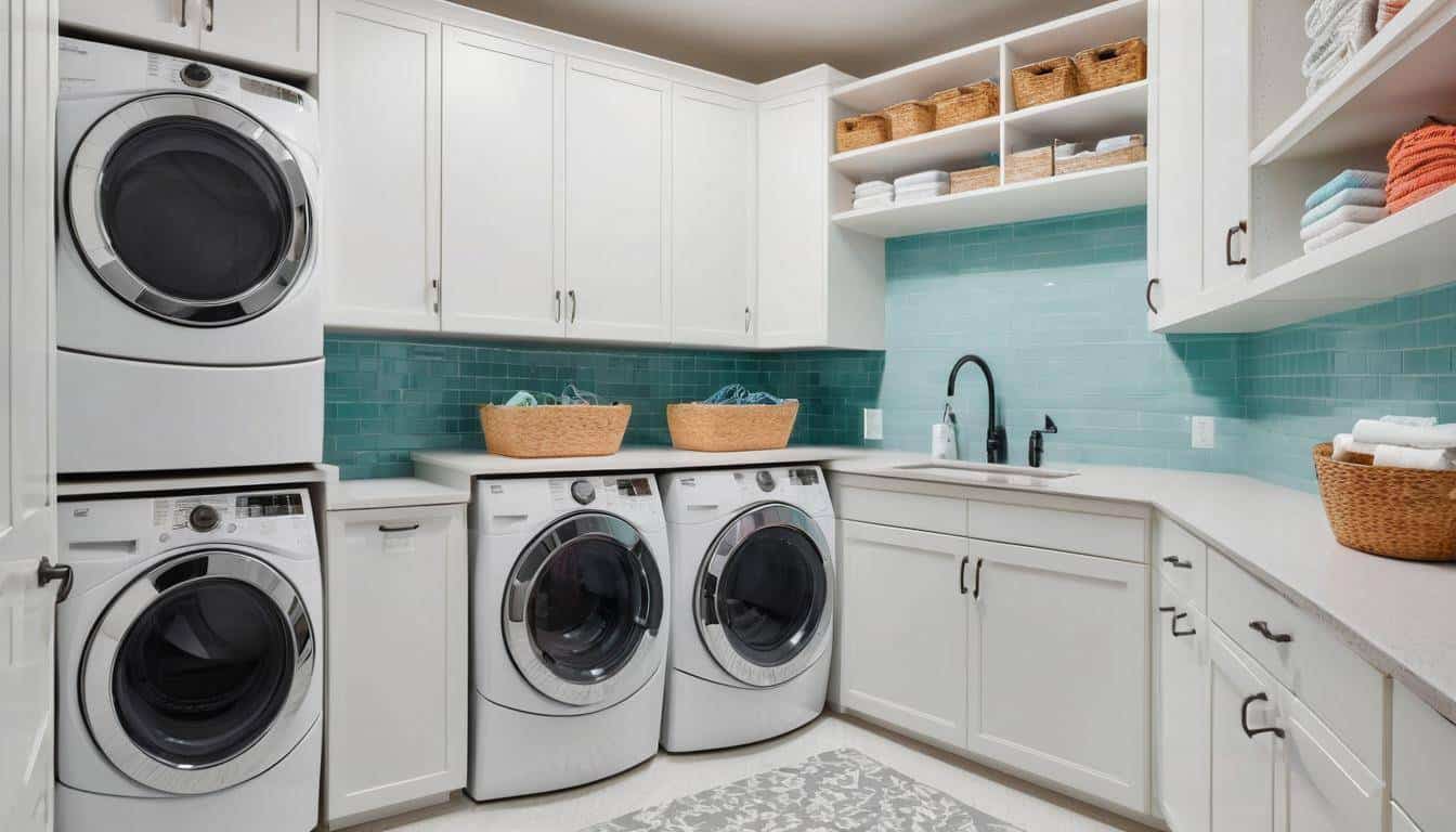 Elegant White Laundry Room