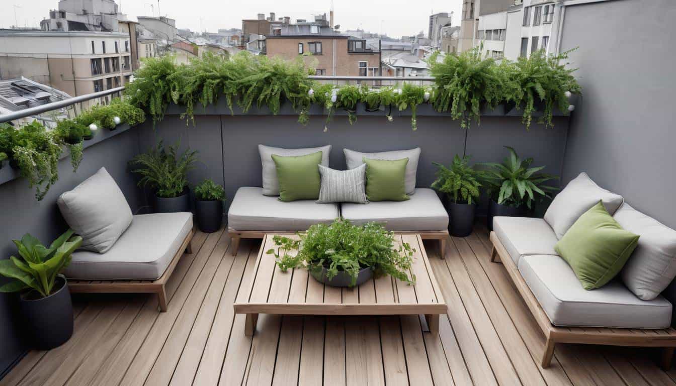 Elegant rooftop balcony design