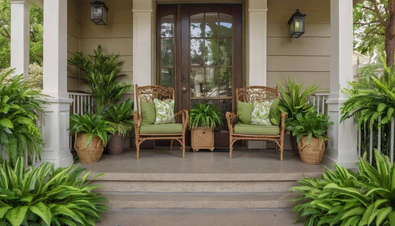 Enchanting Green Front Porch