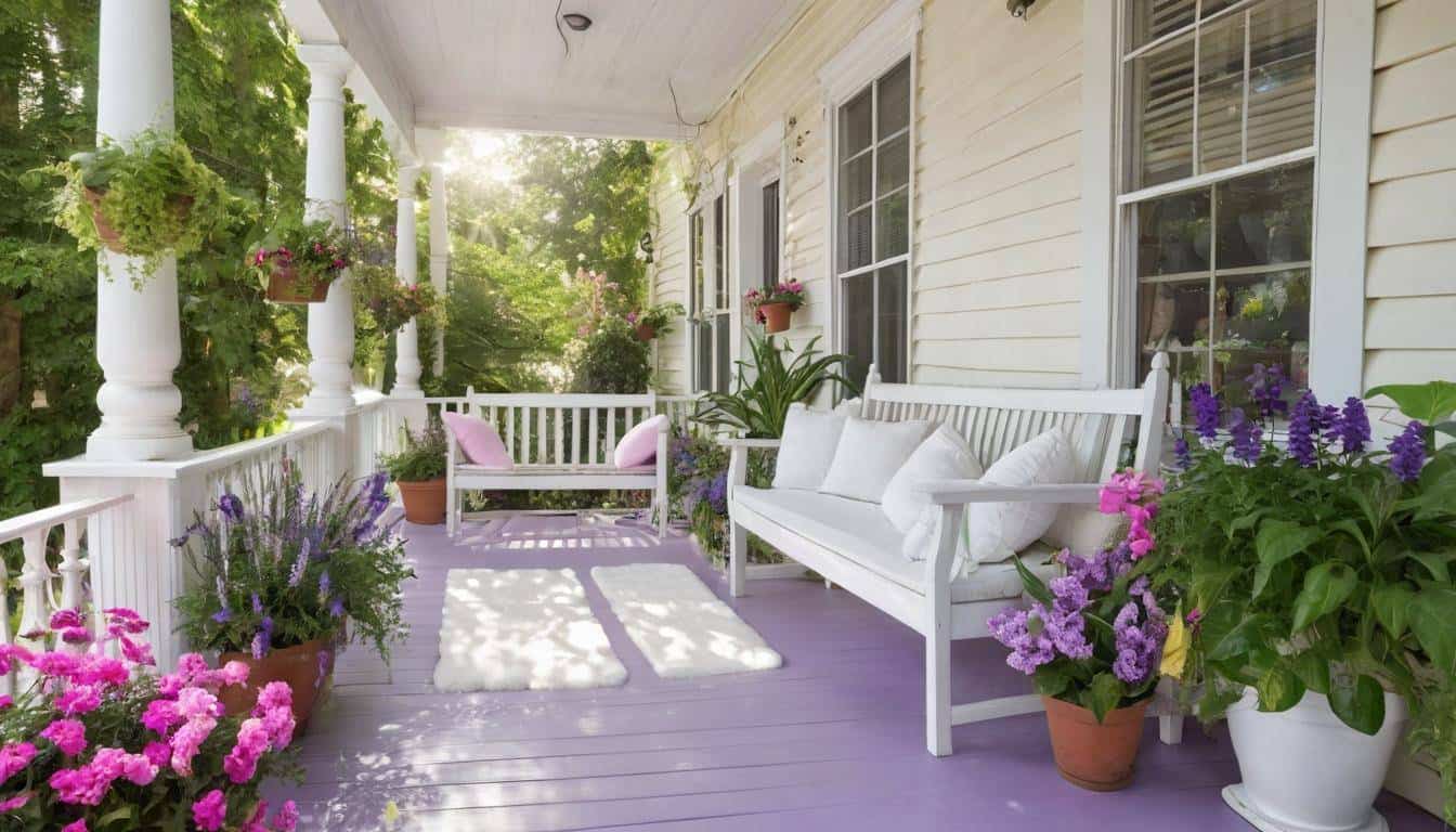 Enchanting floral porch