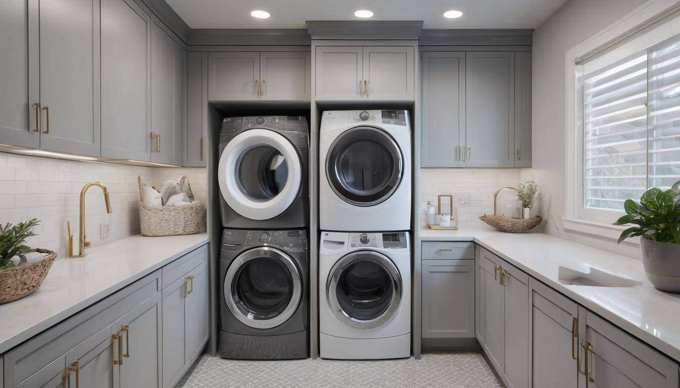 Gray laundry room elegance