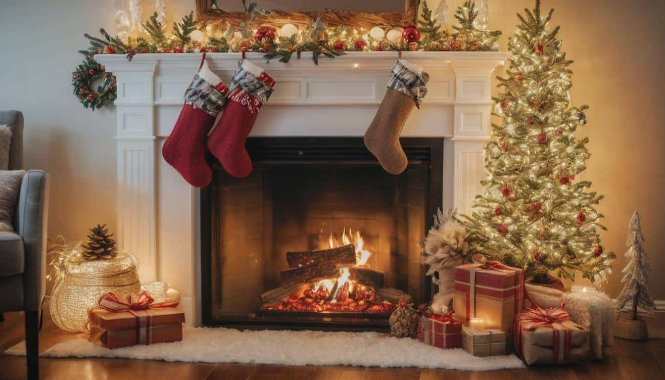 Holiday mantel decorations