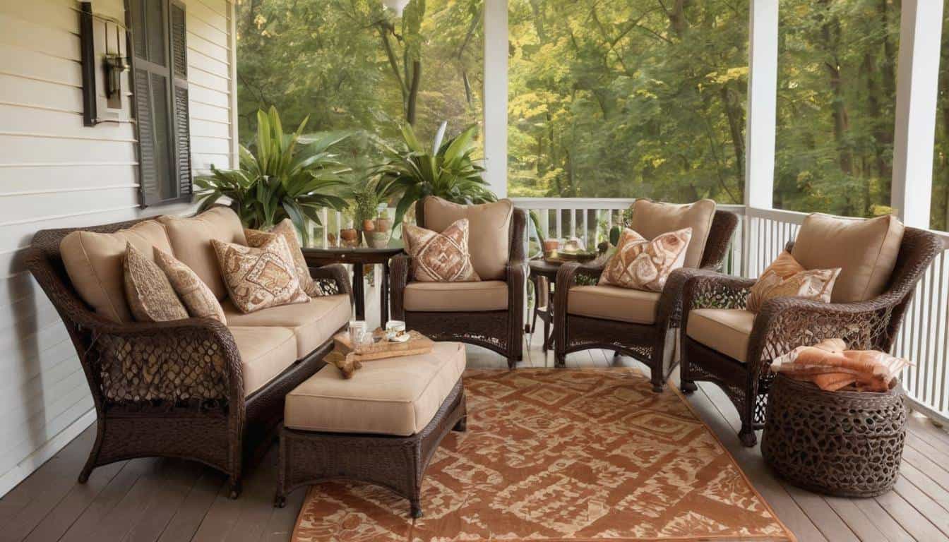 Inviting porch seating