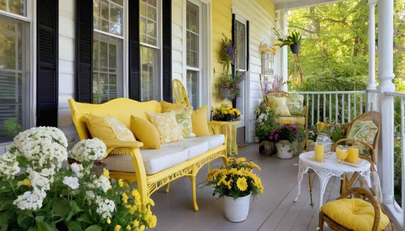 Inviting porch seating