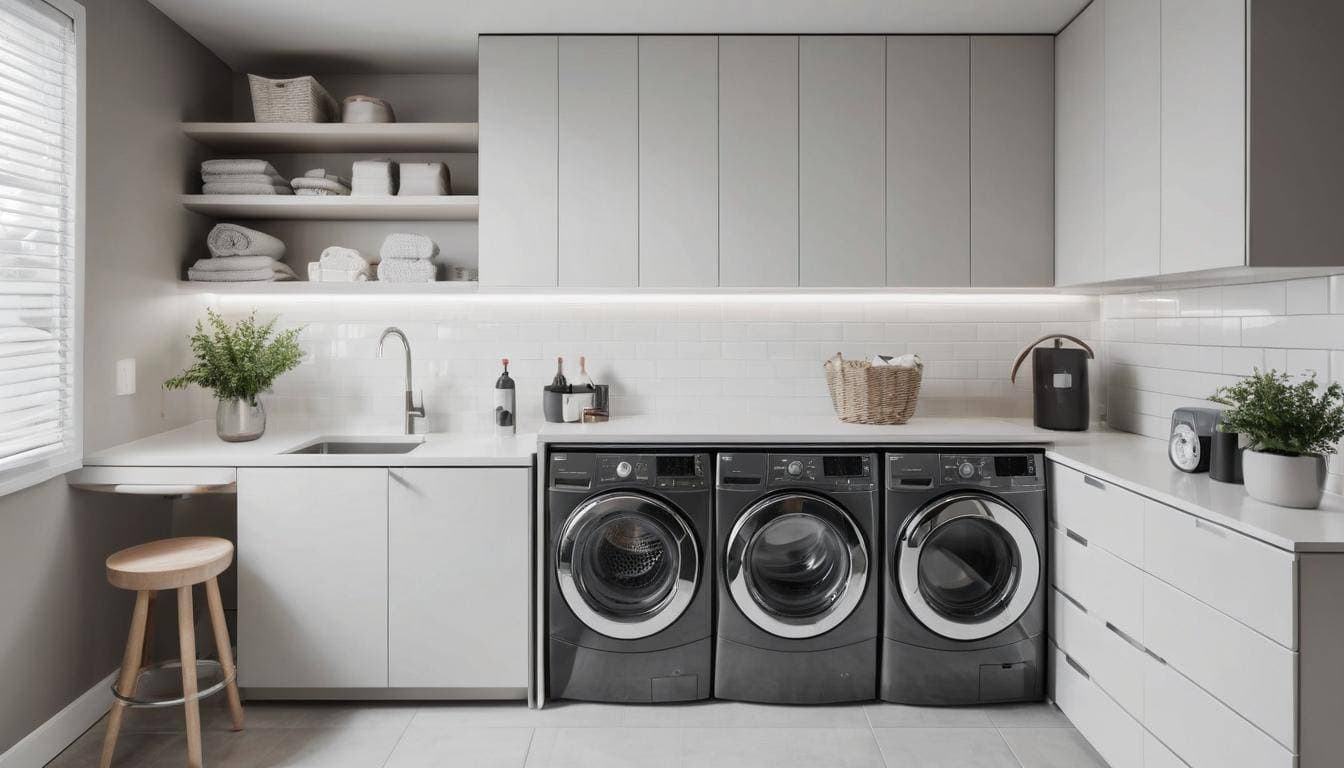 Minimalist laundry room setup