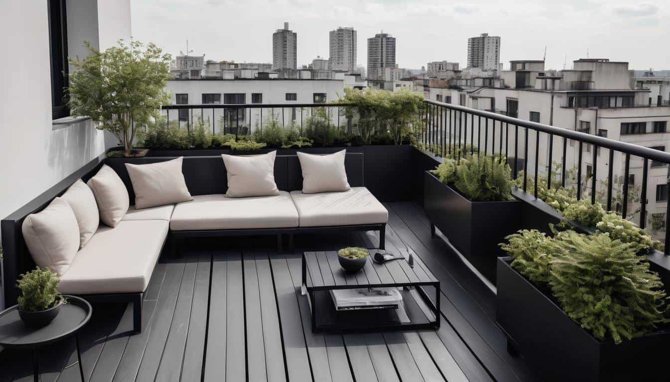 Modern black rooftop design