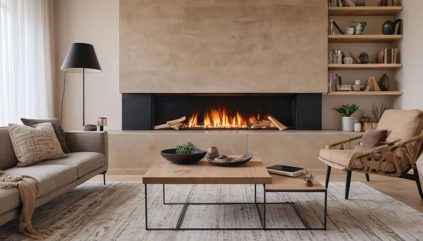 Modern eco-friendly fireplace