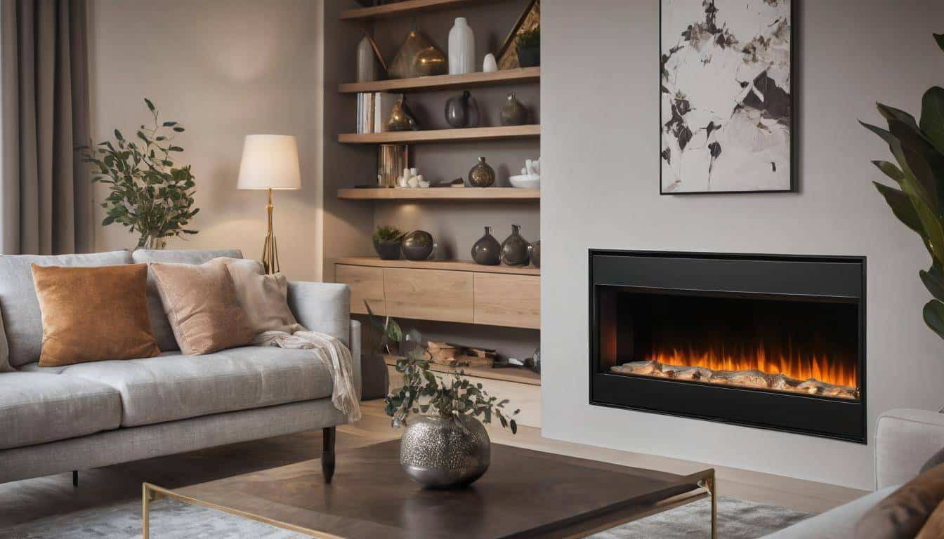 Modern electric-gas fireplaces