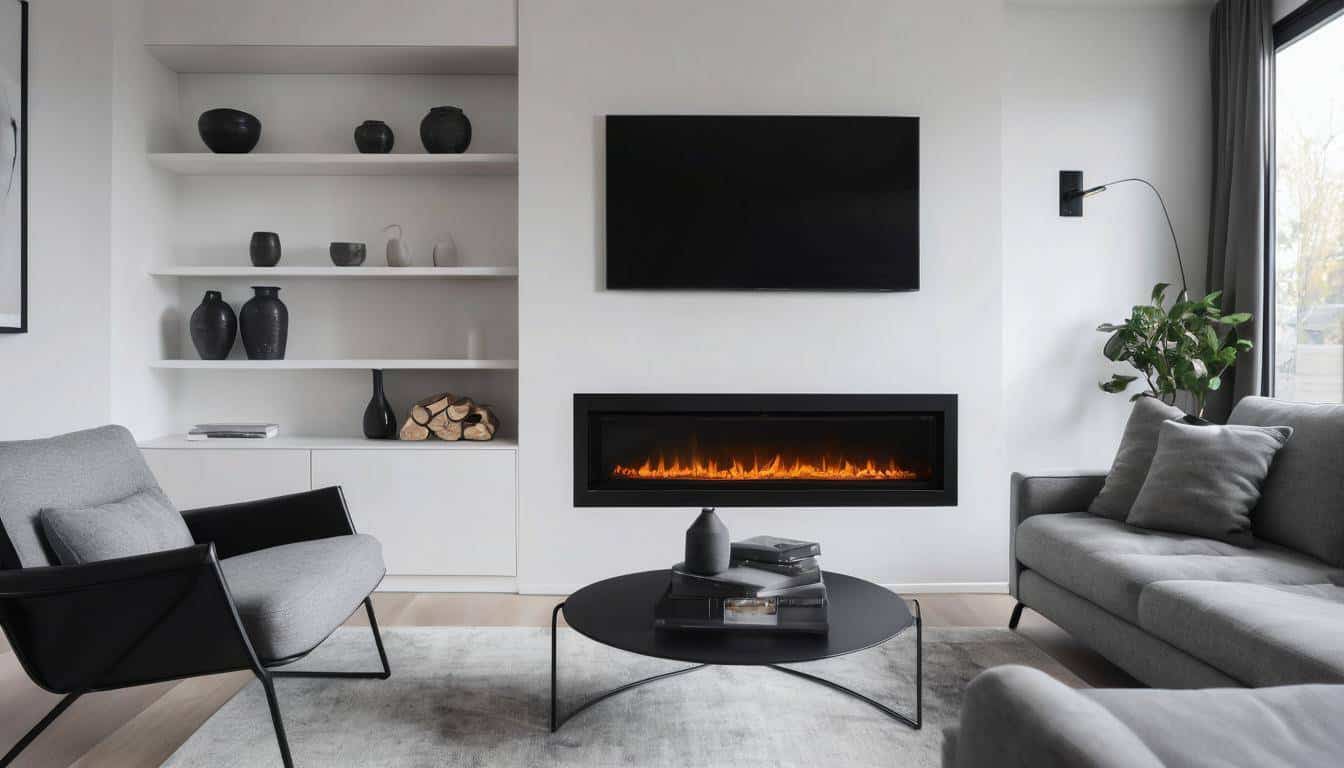 Modern minimalist fireplace insert