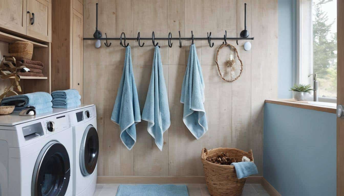 Modern minimalist towel hooks