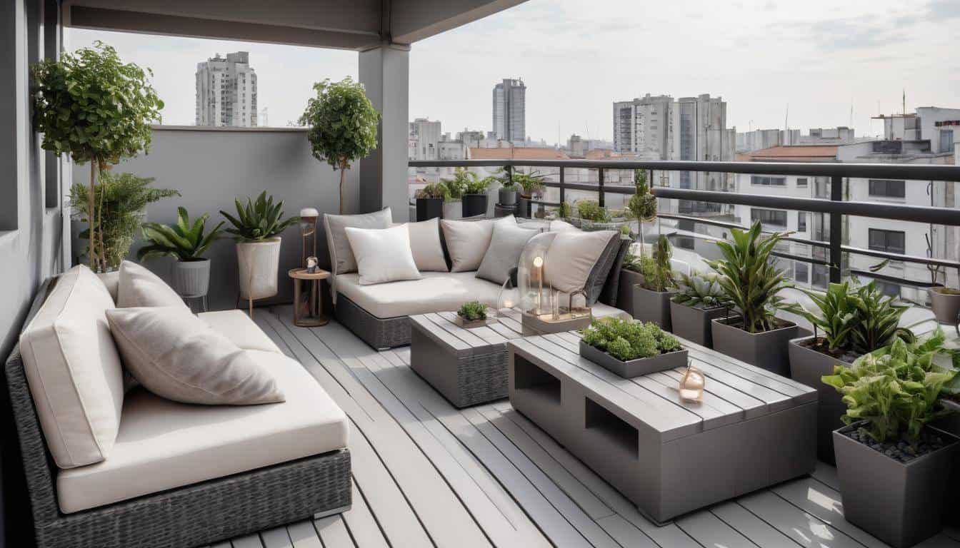 Modern rooftop balcony design