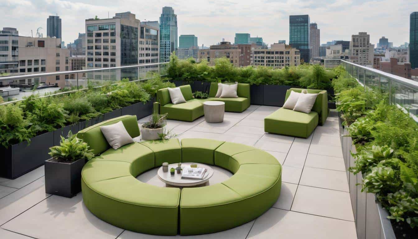 Modern rooftop garden