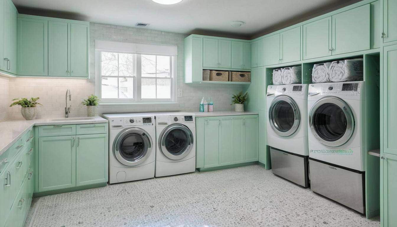 Organized laundry room aesthetic